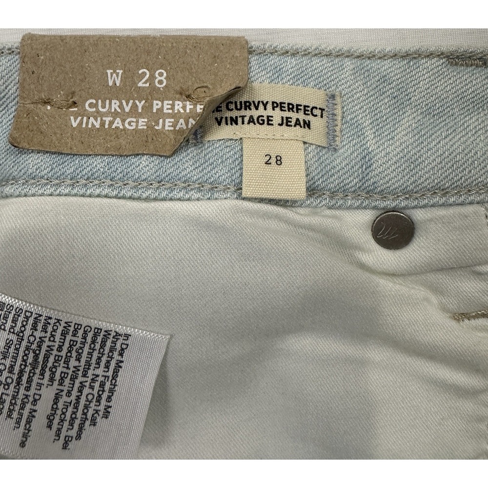 Madewell The Curvy Perfect Vintage Jeans Women's Sz W28 New With Tags Light Wash - Picture 10 of 16